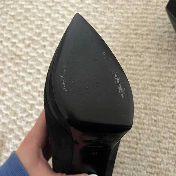 Saint Laurent Suede Platform Ankle Boot - Picture 10 of 13